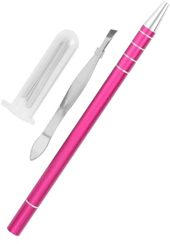 TOYZFRIENDY Friseurstift Mit Gravur Kompakter Edelstahl Haarschneide Stift Für Augenbrauen Und Bartstyling Inkl Klingen Pinzette Professionelles Hautpflege Tool Für Salon Und Barber