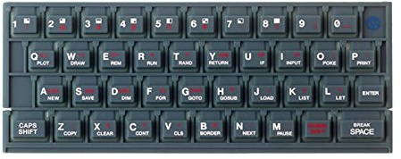 Gummimatte Sinclair ZX Spectrum 16k / 48k, Farbe:Grau