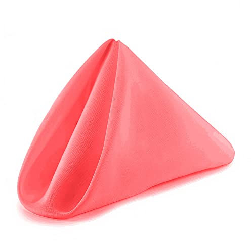 WedDecor 20 Zoll Zitronengelb Baumwolle Polyester Tisch Serviette für Daheim, Hotel, Essen, Hochzeit, Bankett, Party, Events, Gesäumt Kanten Leicht & Maschinenwaschbar, Einzeln - Altrosa, 50