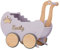 Puppenwagen ab 1 Jahr - Individuell mit Namen - Handgefertigter Puppenwagen - Holzpuppenwagen - Sicher Abgerundete Kanten - Ausdrucksstarke und Schöne Farben (Lavendel)