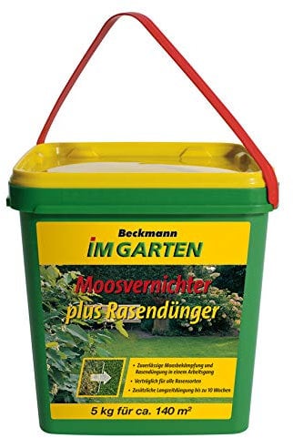 Beckmann Moosvernichter Plus Rasendünger, 5 Kg