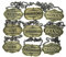 Liquor Decanter Tags, Set of 9 Labels (Antique Brass)