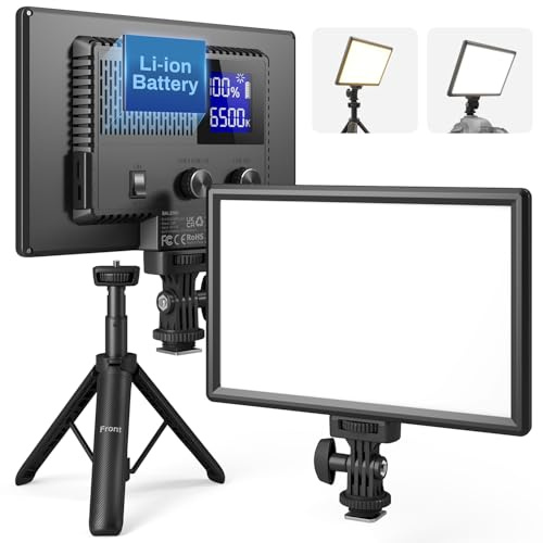 RALENO 9 LED Video Light, 2500K-6500K Camera Light with Desk Stand
