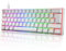UK Layout 60% True Mechanical Gaming Keyboard Type C Wired 62 Keys LED Backlit USB Waterproof Keyboard 14 Chroma RGB Backlight Full Anti-ghosting Keys for Computer/PC/Laptop/MAC (White/Blue Switch)