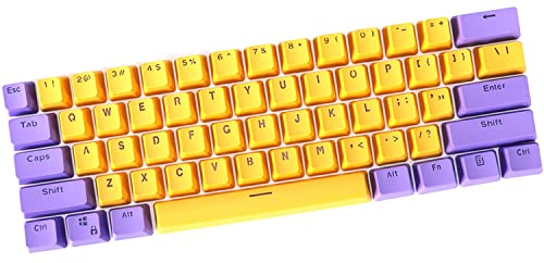 Mosptnspg CJXSP PBT 61 Tastenkappen, 60 Prozent, Gaming-Tastenkappen, OEM-Profil, Hintergrundbeleuchtung, Tastenkappen-Set für 60 % Cherry MX mechanische Tastatur, nur Tastenkappen (Ringelblume)
