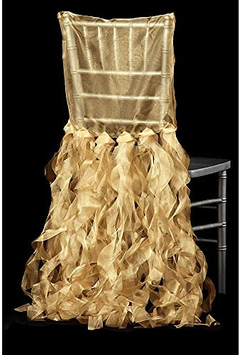 CV Linens 8333us Chiavari Rückenlehnenbezug - 38 cm | Gold | 1 Stück Stuhlhusse