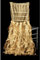 CV Linens 8333us Chiavari Rückenlehnenbezug - 38 cm | Gold | 1 Stück Stuhlhusse
