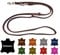 Hundeleine Fettleder kleine Hunde/große Hunde 2m / 2,40m / 2,80m / 3,50m / 5m Doppelleine verstellbar (3,50m X 15mm, Dunkelbraun)