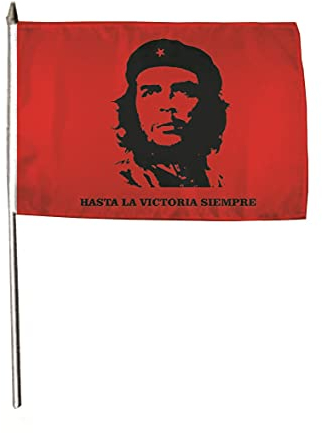 U24 Flagge Fahne Stockflagge Che Guevara 30 x 45 cm Stockfahne 3er Pack