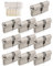 GERCAR Pro 10x Schließzylinder 30/30 gleichschließend Set 10 Profilzylinder inkl. 50 Schlüssel - 60 mm Türschloss Zylinderschloss 10er Zylinder - Länge: 60mm, A:30 B:30 - Messing matt massiv