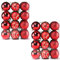 Casaria® Weihnachtskugeln 48tlg Ø 6cm Kunststoff matt glänzend Christbaumkugeln Christbaumschmuck Anhänger Weihnachtsbaumkugeln Weihnachtsdeko rot