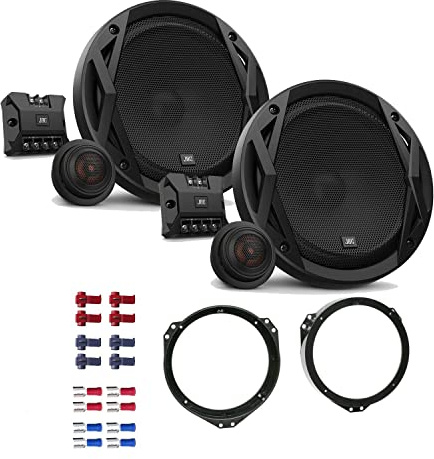 JBL Club 6500C Lautsprecher mit Einbauset passend für Opel Astra F 1991-2000 Türen vorne 360 Watt 165mm 2 Wege Kompo Auto KFZ PKW Boxen
