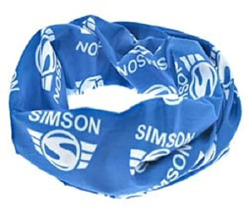 Schlauchtuch, Multifunktionstuch, Halstuch - Motiv: SIMSON-Markenlogos - Blau