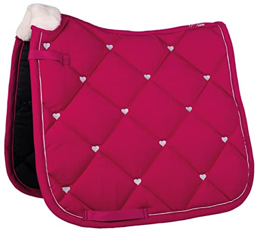 HKM Sweet Valentine Tapis de Selle Rose/Argent Taille unique
