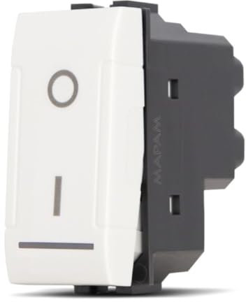 Interrupteur bipolaire 01 Art compatible Bticino Livinglight N4002N 16A blanc -802B