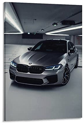 Auto-Poster BMW M5 F90, dekoratives Gemälde, Leinwand, Wandposter und Kunstbild, Druck, modernes Familien-Schlafzimmer, 30 x 45 cm
