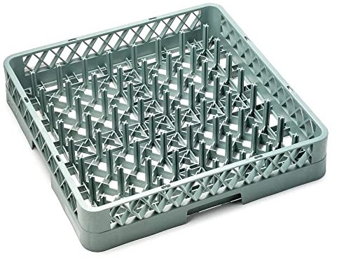 Forgast Cesta Lavavajillas | para Vajilla Vasos Copas Bandejas | para el Lavavajillas de Hostelería | Cesta Lavavajillas Universal | de Plástico | Tamaño 50x50x10 cm