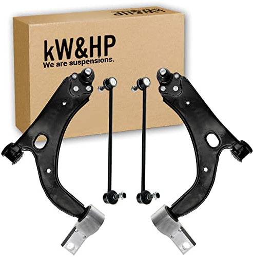 KIT 4PZ COPPIA BRACCI BRACCETTI ANTERIORI E BIELLETTE BARRA STABILIZZATRICE COMPATIBILE CON FORD FIESTA V, FUSION (KW0076B)