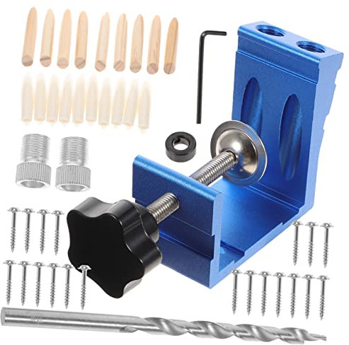 ORFOFE Angle Drill 1 Set Angled Hole Cabinet Clamps Power Tool Kit Kitchen Cabinet Accessories Framing Tool Wood Guide Abs Wood Working Tools Dowel Pocket Screw