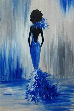 HLSHOE Abstrakt Sexy Black African Nackte Frauen-Ölgemälde auf Leinwand Poster und Drucke Scandinavian Wall Art Bild for Wohnzimmer (Color : PC6436, Size : 50x70cm no Frame)