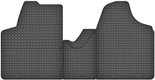 Maßgefertigte Auto Gummimatten, kompatibel mit Citroen Jumpy II von 2007 bis 2016-3 teilige Gummifußmatten Set, Geruchlos & Abriebfest, Hochwertige Fußmatte Auto Accessoires