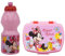 CARTOON Set déjeuner Minnie Disney 2 pièces gourde 400 ml et récipient à goûter en plastique réutilisable sans BPA
