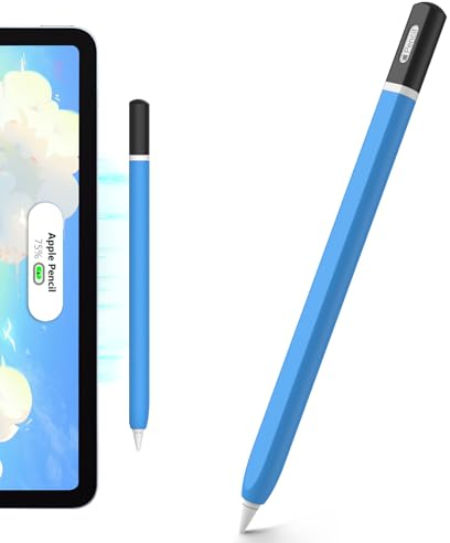 TRONWIN Silikon Apple Pencil Hülle Case für Apple Pencil 2. Generation Hülle Silikon Schutzhülle Perfekter Grip Skin Kompatibel mit Apple Pencil 2. Generation (Blau)