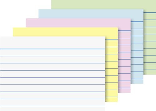 Papiertiger 100 Karteikarten (DIN A8, Sortiert, liniert, 1)