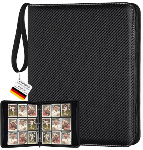 Raccoglitore Carte 720 Carte,9 Tasche 40 Pagine Album Figurine,Trasparente Impermeabile Raccoglitore Carte Magic,PU Album Carte con Cerniera,Album Carte Magic per Regali per Ragazzi e Ragazze