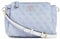 GUESS Damen Noelle Triple Compartment Crossbody, Umhängetasche mit DREI Fächern, Hellblaues Logo