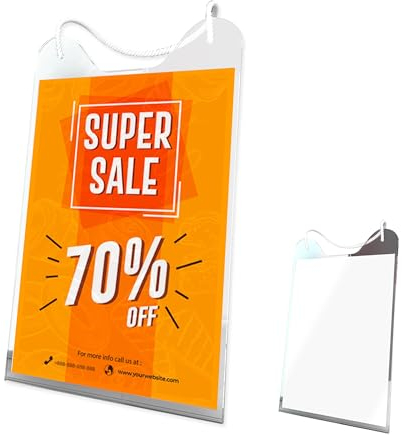 Tischaufsteller Acryl Aufsteller Namensschilder Flyer Aufsteller, Preisschilder Aufsteller A4 Fotoaufsteller Aufhängen Kartenaufsteller, für Prospekte Menükarte Werbung Fotorahmen (210*297mm)