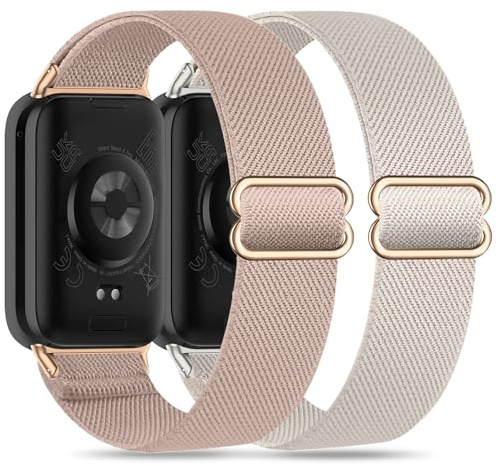 Wizvv 2 Pack Nylon Armband kompatibel mit Xiaomi Mi Band 9 Pro/8 Pro/Redmi Watch 5/Watch 4, Schnellverschluss Ersatz Sport Uhrenarmband für Damen Herren