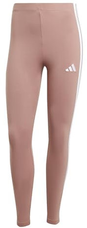 adidas Mujer Essentials 3-Stripes Cotton Leggings, Warm Clay/White, XXS