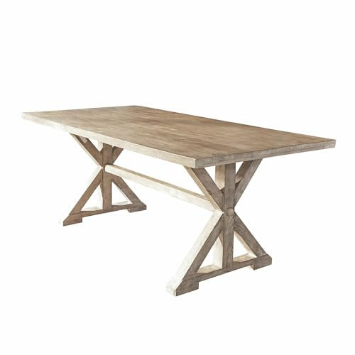 Loberon Esstisch Dolignon, Nachhaltig & Langlebig, Rustikaler Look, mit Natürlicher Patina, Esszimmertisch, Mangoholz, braun