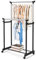 LSFYYDS Kleiderständer auf Rollen Garderobenständer Kleiderwagen Höhenverstellbar 138cm