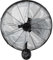 Eden pulse Ventilador negro/plata de pared, 60W 3 velocidades, orientable y oscilante, 57,5x40x54 cm