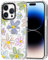 MOSNOVO Case for iPhone 14 Pro, [Buffertech 6.6ft Military-Grade Drop Protection] [Anti Peel Off Tech] Clear TPU Bumper Phone Case Cover Design - Linear Blooms