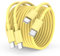 USB C to USB C Charger Cable 3m, 60W Type C Cable Lead Long Fast Charging Power for iPhone 16/16 Pro/15 Plus/15 Pro Max, MacBook Pro, iPad Pro/Mini/Air 5/4, Samsung, Pixel, Yellow