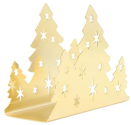 Shenruifa Serviettenhalter aus Edelstahl, Weihnachtsbaumform, Seidenpapier, Handtuchhalter, Aufbewahrungshalter für Zuhause, Restaurant (Gold)