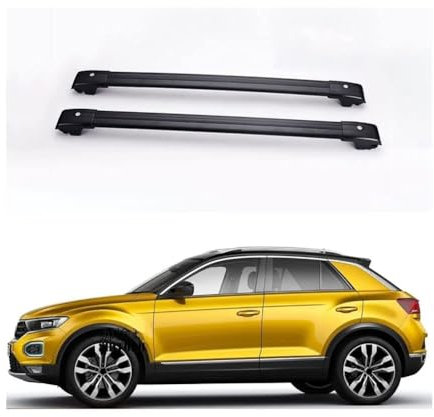 OKIIO Maßgeschneidert DachträGer RelingträGer für VW T-ROC 2018 2019,Dachträger Querträger,Aluminium Diebstahl-Bars Auto Zubehör