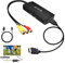 Convertidor RCA a HDMI 1080P, Adaptador Compuesto CVBS de 3 RCA a HDMI con Cable USB de Carga, Soporte PAL/NTSC para TV, Wii, Xbox, STB, VHS, VCR, DVD, PC PS2 - Cable HDMI Incluido