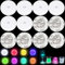 Lot de 12 autocollants ronds multicolores LED pour éclairage d'ambiance 6 lumières multicolores et 6 lumières blanc froid Batterie remplaçable avec 4 piles LED SMD et colle pour éclairage de bouteille
