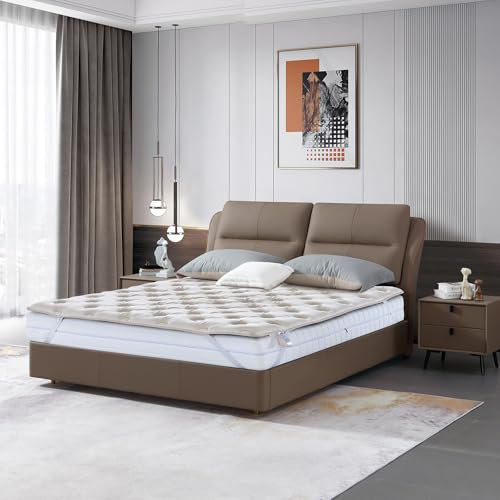 SAMPUR - Surmatelas Bamboo Relax Mémoire de Forme & Latex | Tissu Fibre de Bamboo | Favorisant la Circulation Sanguine (140x190 cm)
