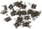25 Set 20 x 25 mm 4 Löcher Scharniere Antik Schrank Schublade Schmuck Holzkiste Weinkiste Dekor Möbel