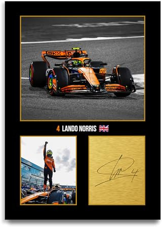 HWC Trading Lando Norris F1 Geschenke Gedrucktes Signiertes Autogramm Foto für Fromula 1 und Motorrennen Fans - Nur A4-Druck