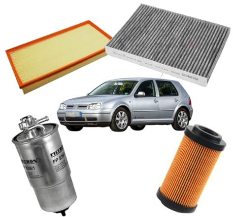 KIT 4 FILTRI TAGLIANDO COMPATIBILE CON VOLKSWAGEN VW GOLF 4 IV 1.9 TDI