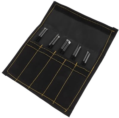 Set di Scalpelli per Scultura Pietra in Acciaio al Carbonio 10 Pezzi Nero | Varie Forme e Misure, Custodia Rigida Termoformata Inclusa, per Timbri in Pietra e Piccoli Oggetti Decorativi