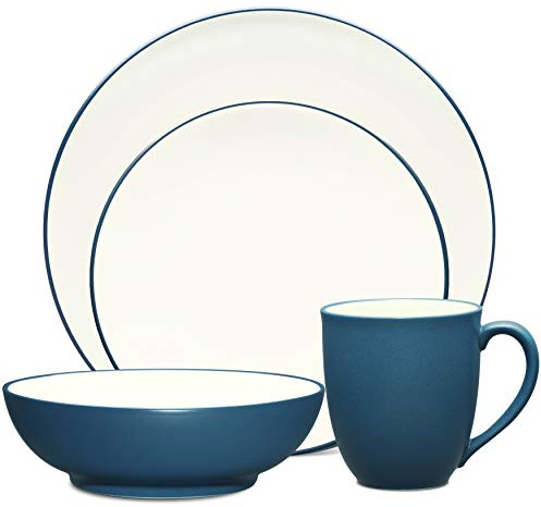 Noritake Blue Colorwave 4-teiliges Coupé Gedeck Service für 1