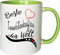 Mister Merchandise Becher Tasse Beste Immobilienkauffrau der Welt. Kaffee Kaffeetasse liebevoll Bedruckt Beruf Job Arbeit Weiß-Grün