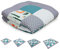 ULLENBOOM Krabbeldecke für Baby 100x100 cm, 100% OEKO-TEX Materialien, Made in EU, Dick & weich gepolstert, Waldtiere Petrol - ideal als Babydecke, Laufgittereinlage & Spieldecke Baby